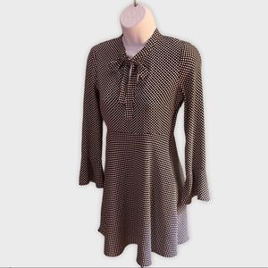 Polka Dot Zara Dress with Bow keyhole neck